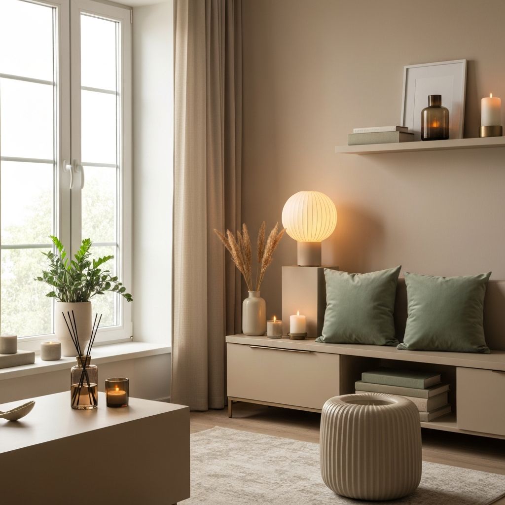 Interior de hogar moderno con productos Zenvy Home